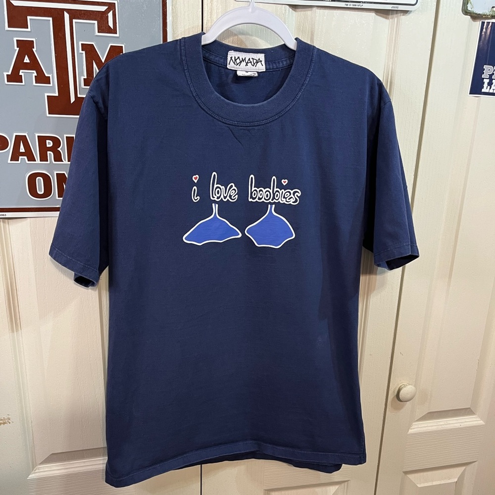 Vintage Hippie I love Boobies T-shirt